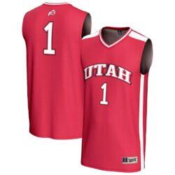 #1 Utah Utes GameDay Greats Youth Lightweight Basketball Fashion Jersey - Red - Front View