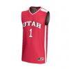 #1 Utah Utes GameDay Greats Youth Lightweight Basketball Fashion Jersey - Red - Side View