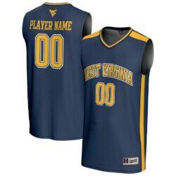 West Virginia Mountaineers GameDay Greats NIL Pick-A-Player Lightweight Basketball Fashion Jersey - Navy - Front View