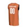 Texas Longhorns GameDay Greats Youth NIL Pick-A-Player Lightweight Men's Basketball Fashion Jersey - - Detail View