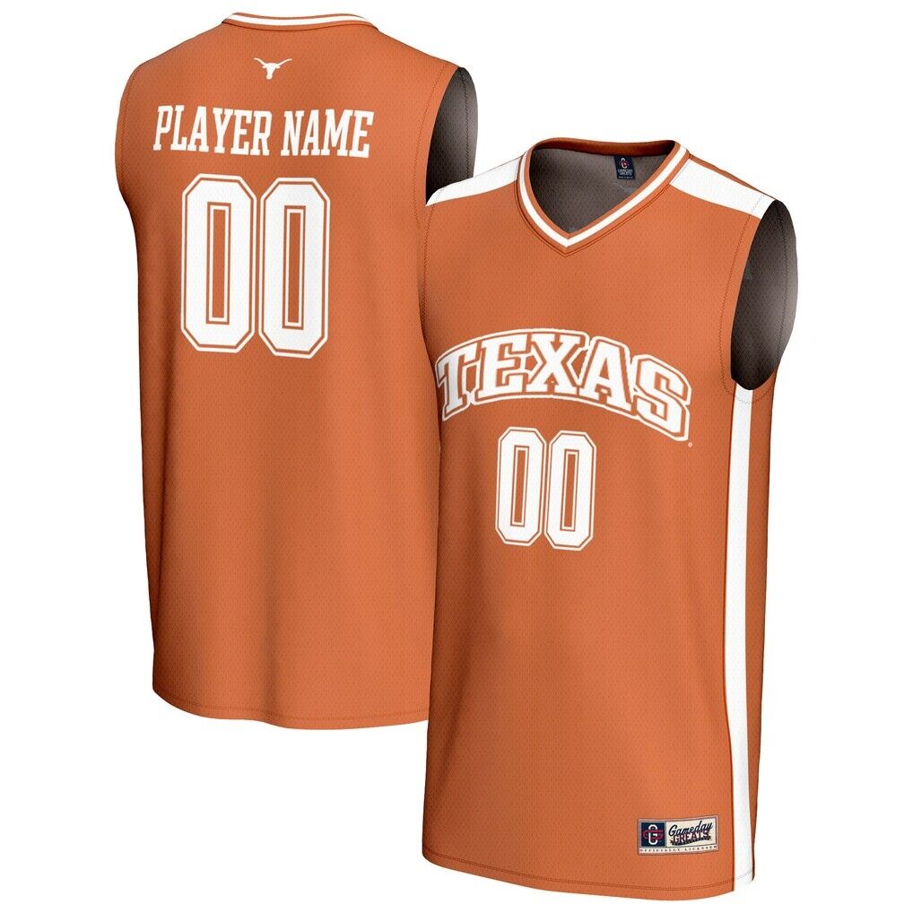 Texas Longhorns GameDay Greats Youth NIL Pick-A-Player Lightweight Men's Basketball Fashion Jersey - Burnt Orange