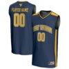 West Virginia Mountaineers GameDay Greats Youth NIL Pick-A-Player Lightweight Men's Basketball Fashion Jersey - Navy - Front View