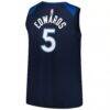 Anthony Edwards Minnesota Timberwolves Fashion7 Big & Tall Fast Break Jersey - Navy - Detail View
