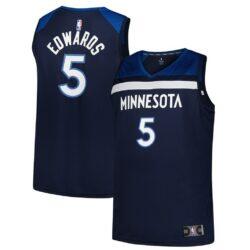 Anthony Edwards Minnesota Timberwolves Fashion7 Big & Tall Fast Break Jersey - Icon Edition
