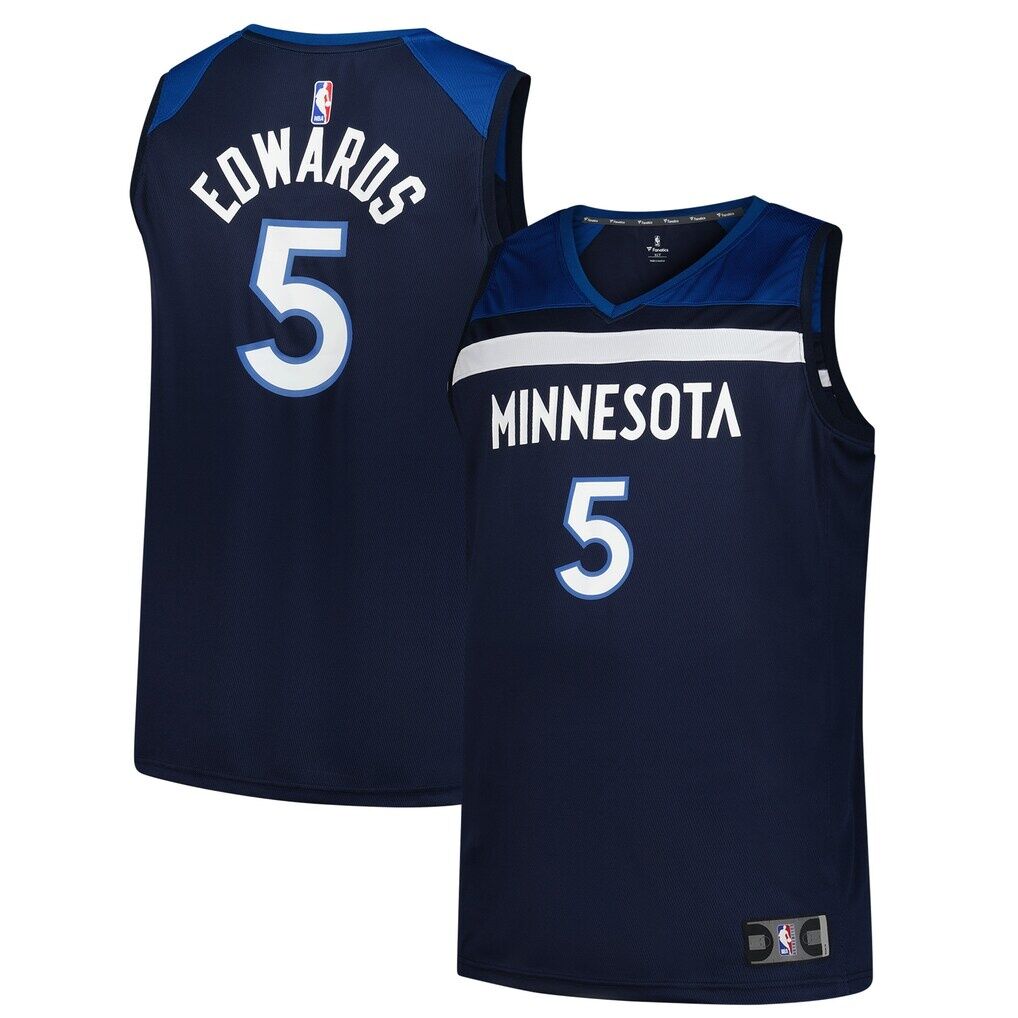 Anthony Edwards Minnesota Timberwolves Fashion7 Big & Tall Fast Break Jersey - Icon Edition