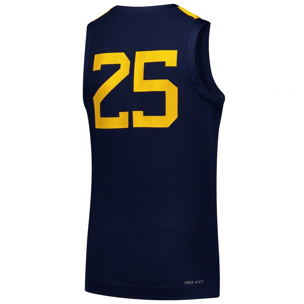 #25 West Virginia Mountaineers Nike Youth Replica Basketball Jersey