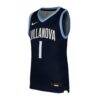 #1 Villanova Wildcats Nike Youth Replica Basketball Jersey - Navy - Side View