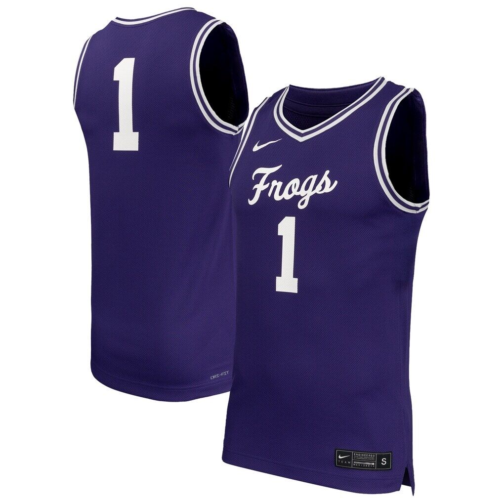 #1 TCU Horned Frogs Nike Replica Basketball Jersey