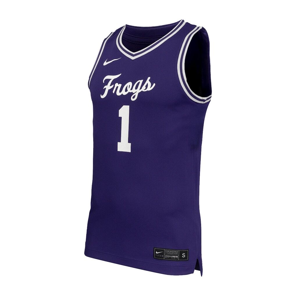 #1 TCU Horned Frogs Nike Replica Basketball Jersey