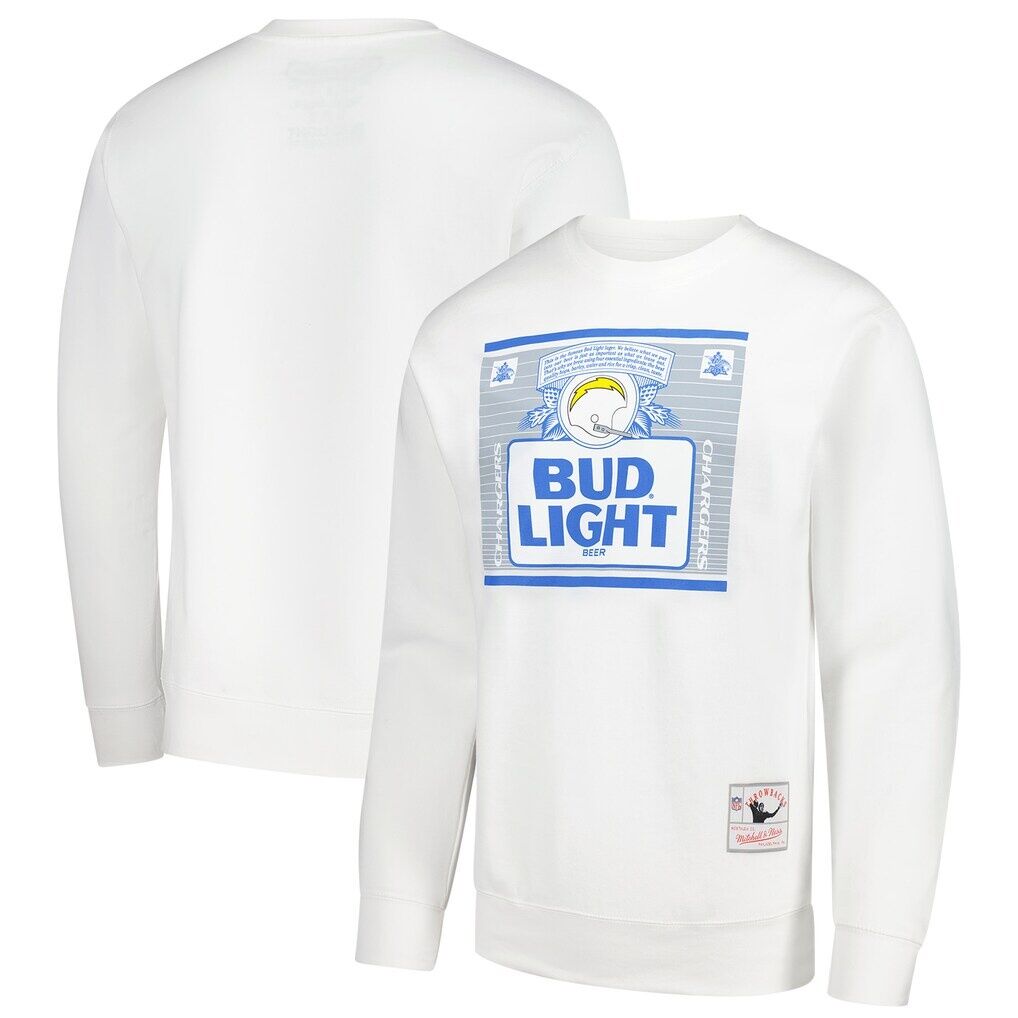 Los Angeles Chargers Mitchell & Ness x Bud Light The Crest Pullover Sweatshirt