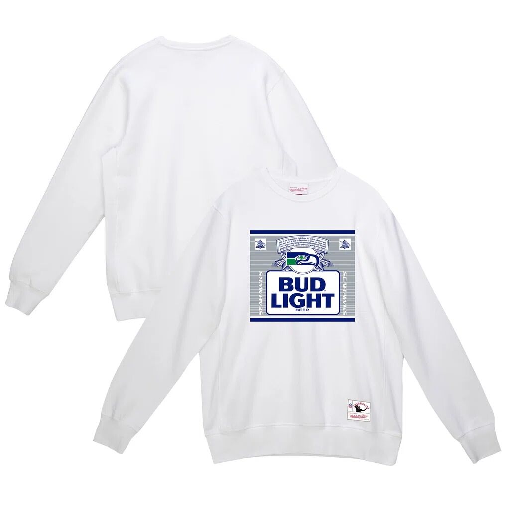 Seattle Seahawks Mitchell & Ness x Bud Light The Crest Pullover Sweatshirt