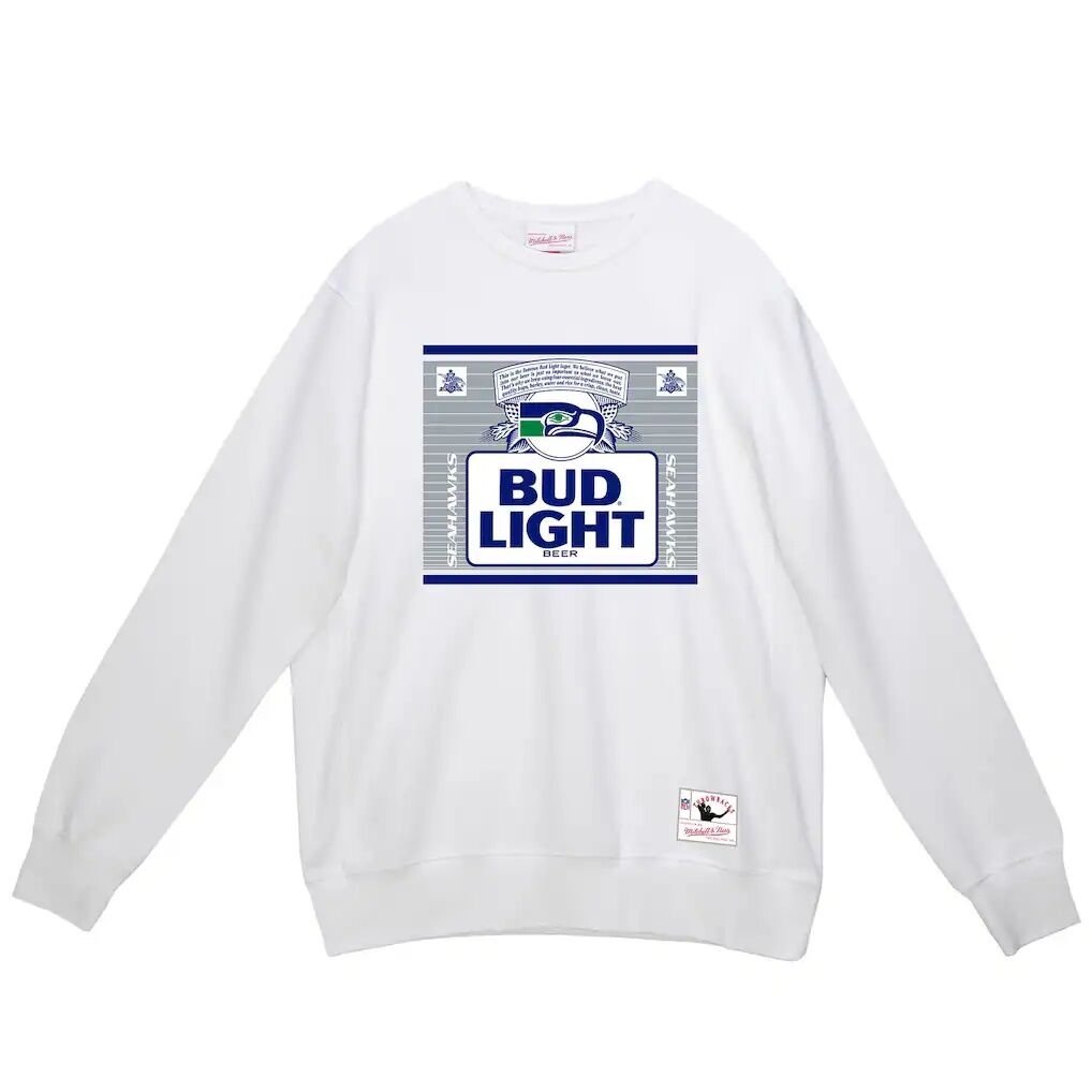 Seattle Seahawks Mitchell & Ness x Bud Light The Crest Pullover Sweatshirt