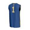 #1 North Carolina A&T Aggies GameDay Greats Unisex Lightweight Basketball Fashion Jersey - Navy - Detail View