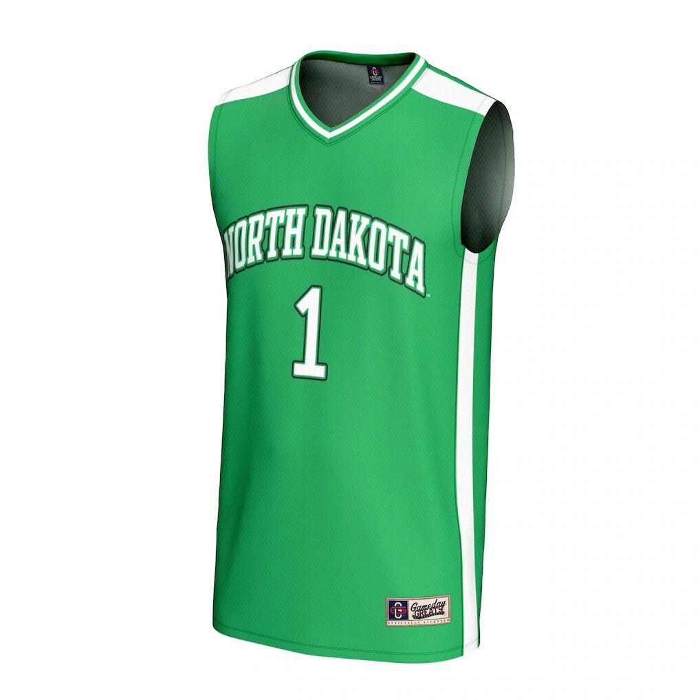 #1 North Dakota GameDay Greats Unisex Lightweight Basketball Fashion Jersey - Kelly Green
