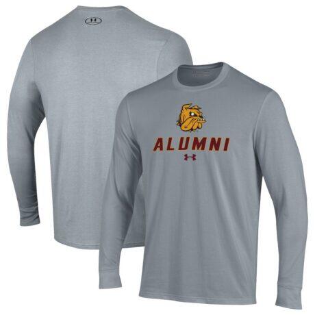 Minnesota Duluth Bulldogs Under Armour Alumni Performance Long Sleeve T-Shirt - Gray - Front View