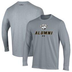 University of Maryland Baltimore Under Armour Alumni Performance Long Sleeve T-Shirt - Gray - Front View