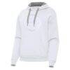 Pittsburgh Steelers Antigua Women's Victory Pullover Hoodie - White - Side View