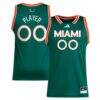 Miami Hurricanes adidas Unisex NIL Pick-A-Player Men's Basketball Jersey - Green - Front View