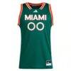 Miami Hurricanes adidas Unisex NIL Pick-A-Player Women's Basketball Jersey - Green - Side View