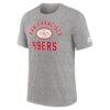 San Francisco 49ers Nike Favorable Timeline Tri-Blend T-Shirt - Heather Gray - Side View