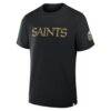 New Orleans Saints Fashion7 Elevated Classic Legacy T-Shirt - Black - Side View
