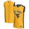 West Virginia Mountaineers GameDay Greats Unisex Spirit Basketball Jersey - Gold - Front View