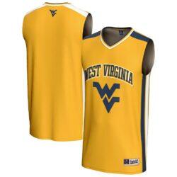 West Virginia Mountaineers GameDay Greats Unisex Spirit Basketball Jersey - Gold - Front View