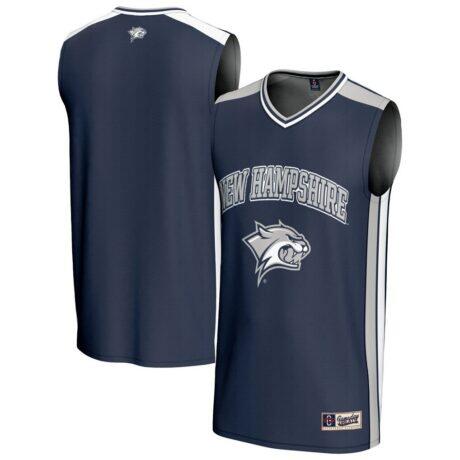 New Hampshire Wildcats GameDay Greats Unisex Spirit Basketball Jersey - Navy - Front View