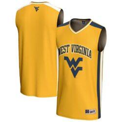 West Virginia Mountaineers GameDay Greats Youth Basketball Jersey - Gold - Front View
