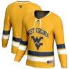 West Virginia Mountaineers GameDay Greats Unisex Spirit Hockey Jersey - Gold - Front View