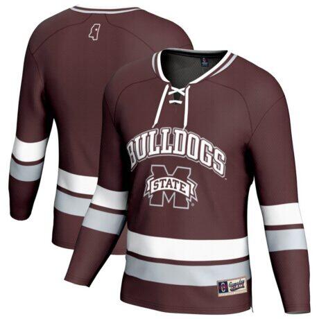 Mississippi State Bulldogs GameDay Greats Youth Spirit Hockey Jersey - - Front View