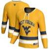 West Virginia Mountaineers GameDay Greats Youth Spirit Hockey Jersey - Gold - Front View