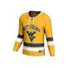 West Virginia Mountaineers GameDay Greats Youth Spirit Hockey Jersey - Gold - Side View