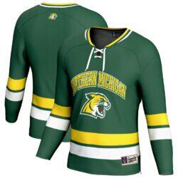 Northern Michigan Wildcats GameDay Greats Youth Spirit Hockey Jersey - Green - Front View