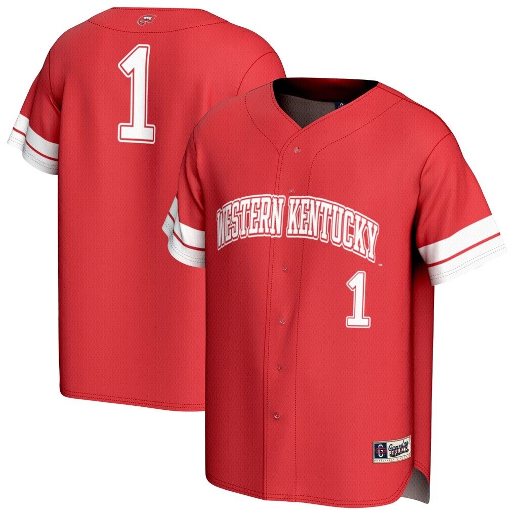 #1 Western Kentucky Hilltoppers GameDay Greats Unisex Lightweight Collegiate Baseball Fashion Jersey