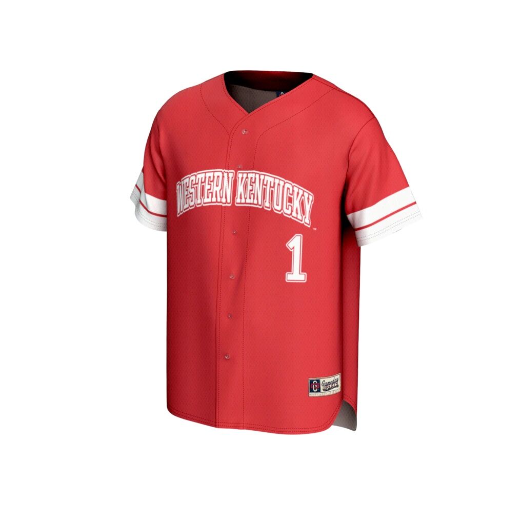 #1 Western Kentucky Hilltoppers GameDay Greats Unisex Lightweight Collegiate Baseball Fashion Jersey
