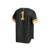 #1 Missouri Tigers GameDay Greats Unisex Lightweight Collegiate Baseball Fashion Jersey - Black - Detail View
