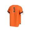 #1 Oklahoma State Cowboys GameDay Greats Youth Lightweight Collegiate Baseball Fashion Jersey - Orange - Detail View