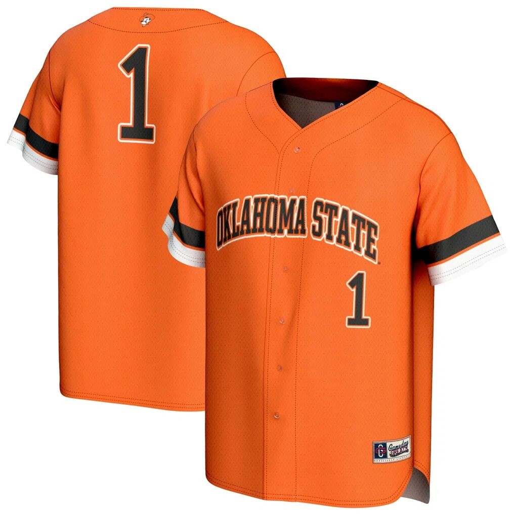 #1 Oklahoma State Cowboys GameDay Greats Youth Lightweight Collegiate Baseball Fashion Jersey