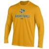 McNeese State Cowboys Under Armour Men's Basketball Performance Long Sleeve T-Shirt - Gold - Side View