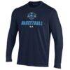 New Orleans Privateers Under Armour Men's Basketball Performance Long Sleeve T-Shirt - Navy - Side View