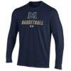 Mount St. Mary's Mountaineers Under Armour Men's Basketball Performance Long Sleeve T-Shirt - Navy - Side View