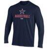 Robert Morris Colonials Under Armour Men's Basketball Performance Long Sleeve T-Shirt - Navy - Side View
