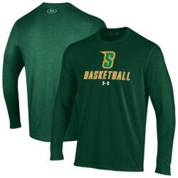 Siena Saints Under Armour Men's Basketball Performance Long Sleeve T-Shirt - Green - Front View