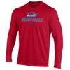 UMass Lowell River Hawks Under Armour Men's Basketball Performance Long Sleeve T-Shirt - Red - Side View