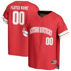 Western Kentucky Hilltoppers GameDay Greats Unisex NIL Pick-A-Player Baseball Lightweight Jersey - Red - Front View