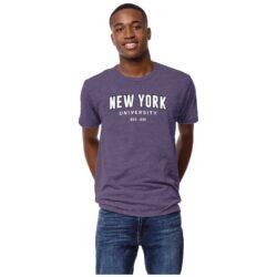 NYU Violets League Collegiate Wear Victory Falls Tri-Blend T-Shirt - Heather Purple - Front View