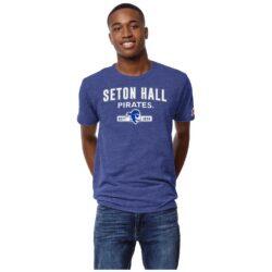 Seton Hall Pirates League Collegiate Wear Victory Falls Tri-Blend T-Shirt - Heather Blue - Front View