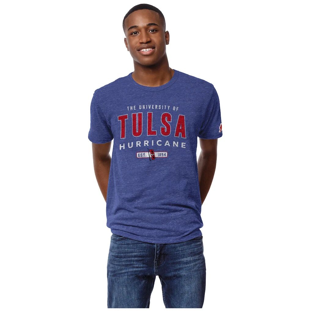 Tulsa Golden Hurricane League Collegiate Wear Victory Falls Tri-Blend T-Shirt - Heather Royal