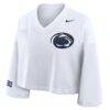 Penn State Nittany Lions Nike Women's Cropped Mesh Dri-FIT Fashion Jersey - White - Alt1